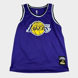 Los Angeles Lakers Jersey Mens Large Purple NBA Basketball Retro Blank L